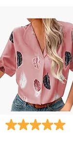 Short Sleeve Button Down Blouses -B0C3ZKQTK2