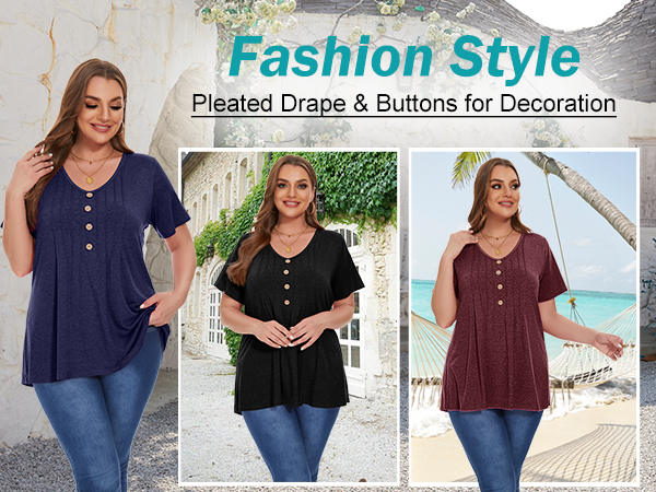 Plus size tops for womens 