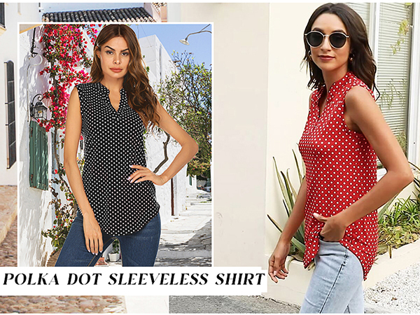 sleeveless tops for women