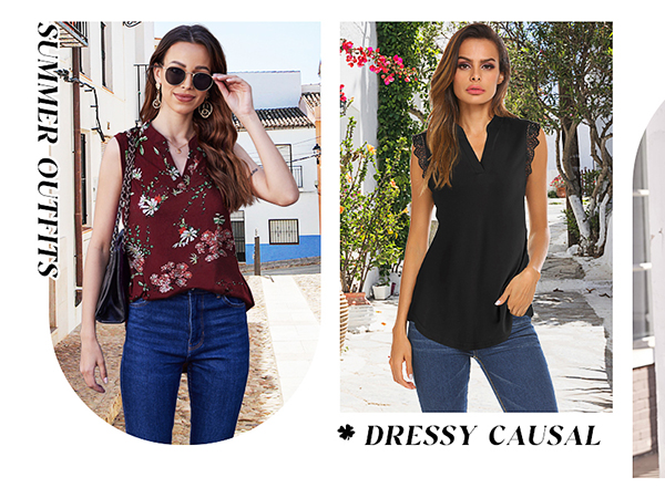 sleeveless tops for women