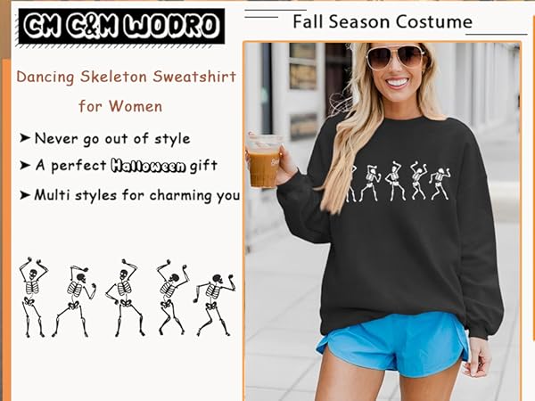 women skeleton sweatshirt