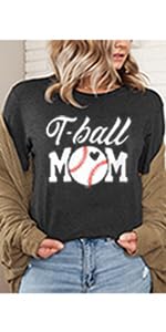 T-Ball Baseball Mom T-Shirt