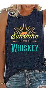 Sunshine and Whiskey Tank Tops