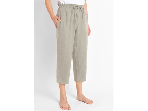 Weintee Women''s Linen Crop Pants Capris with Pockets