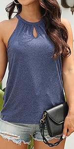 high neck tank tops for women