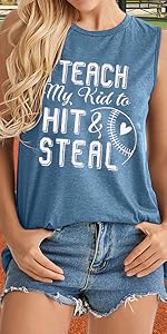 Women Baseball Tank Tops