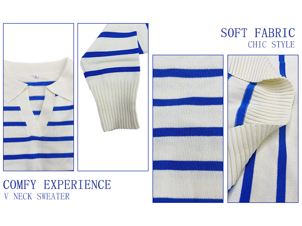  Women Striped Pullover Sweater