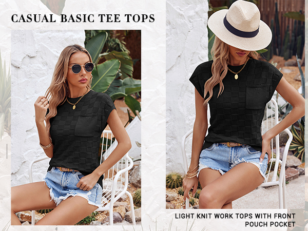 Casual Basic Tee Tops