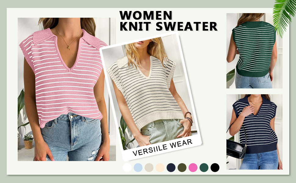 women''s sweater vests Women''s Striped Sweater Vest sweater vest women