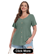 Plus Size Cute Eyelet Tops