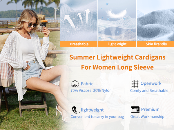 Summer Lightweight cardigans for women