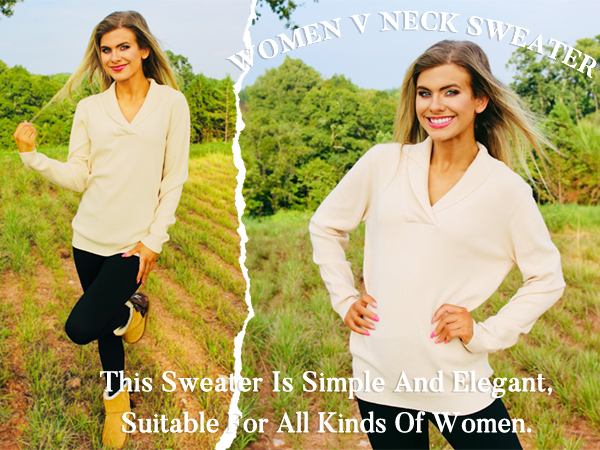 v neck sweater for women