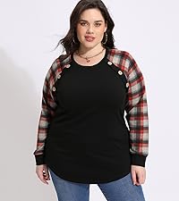 plus size button top