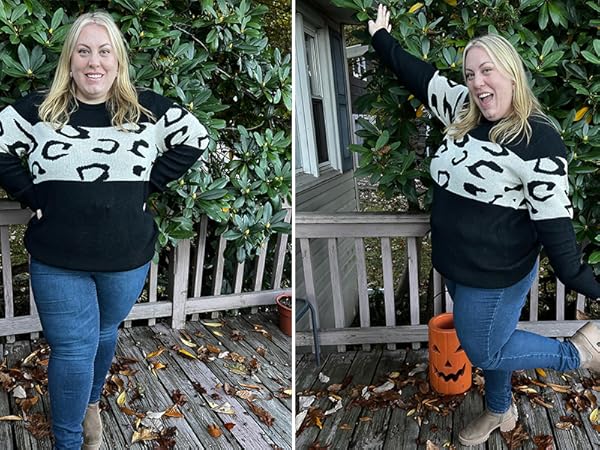 plus size black sweater