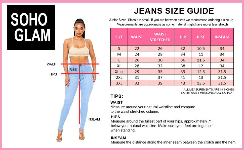 Size Guide Jeans