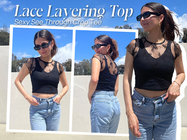 womens lace tops