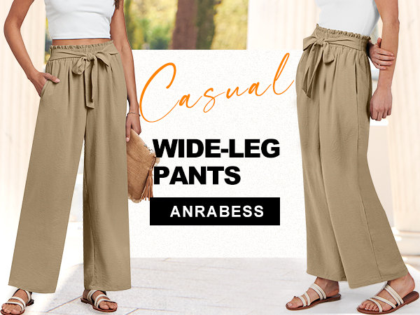 ANRABESS Wide Leg Pants