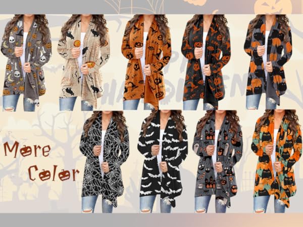 Halloween cardigan sweaters for women