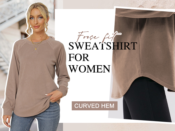 Tunic Sweatshirts For Women To Wear With Leggings Loose Fit Womens Winter Tops