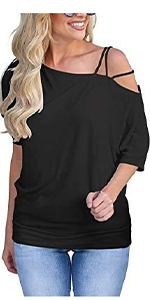 summer off shoulder tops for women short sleeve tops