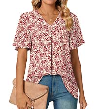 Plus Size Summer Dressy Chiffon Blouses