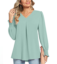 Puff Sleeve Chiffon Blouse