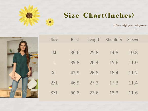 Women''s Casual Long Sleeve Tunic Button Pleated Shirts Blouse V Neck Tops Spring Fall