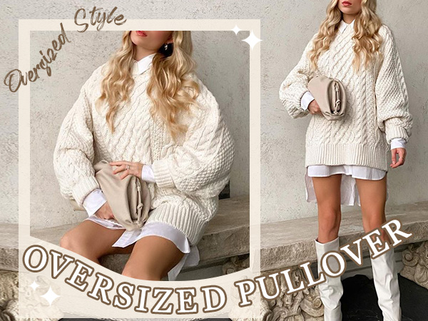 Women Crewneck Long Sleeve Sweater Dress