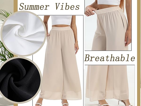 loose pants mom style chiffon trousers