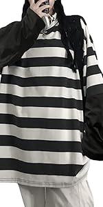  Y2K Striped Lightweight Hooded Sweatshirt