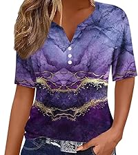 summer tops for women 2024 short sleeve henley shirts button down