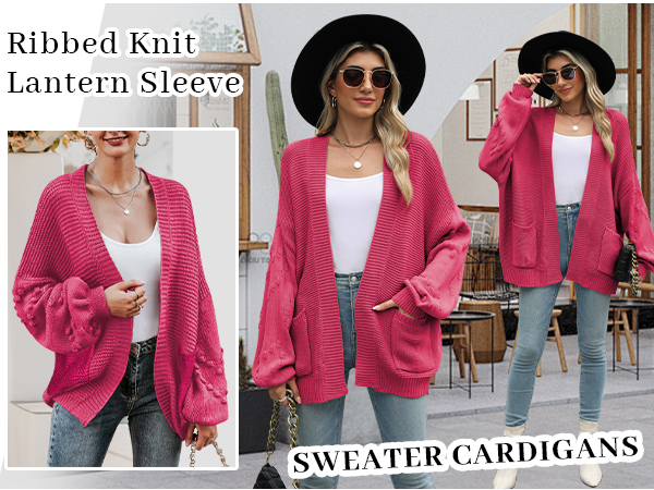 chunky cardigan sweaters for women fall fashion 2024 oversized knit cardigans with pockets