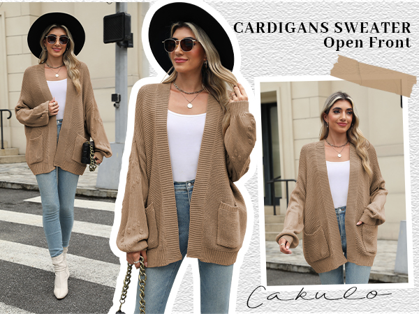 chunky cardigan sweaters for women fall fashion 2024 oversized knit cardigans with pockets