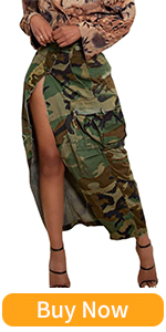 camo long skirt