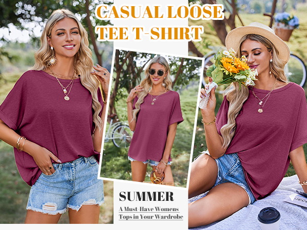 casual loose fit tees