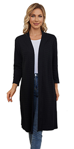 black duster cardigan for women