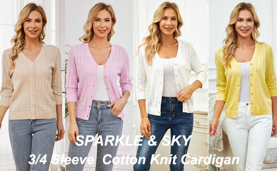 cotton cardigan sweaters for women