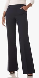 Smart Stretch Desk to Dinner Collection Wide Leg Pant, Pull-On Dressy Office Yoga Pant