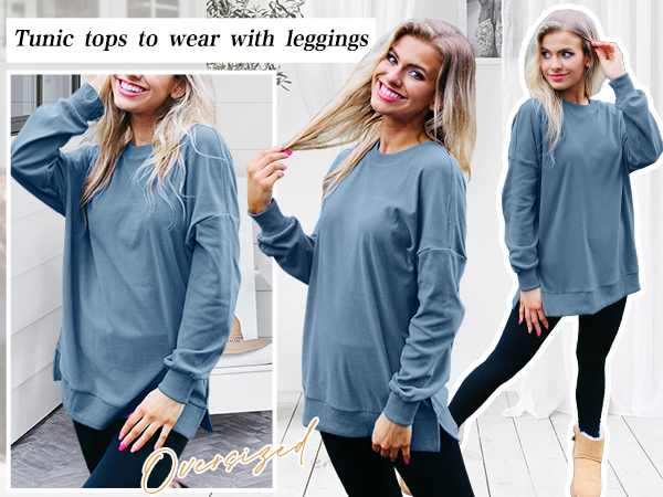 Tunic Tops for Women Loose Fit Dressy Fashion Womens Shirts for Leggings