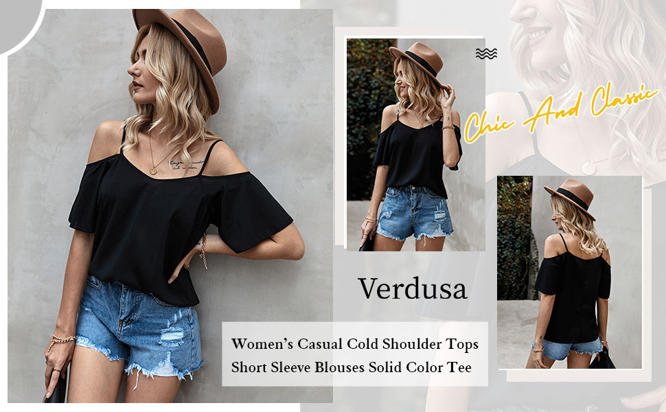 Short Sleeve Blouses Solid Color Tee