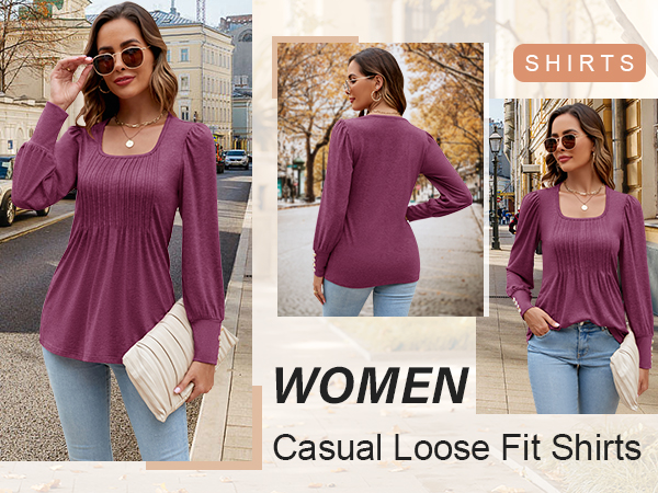  Women Casual Loose Fit Shirt