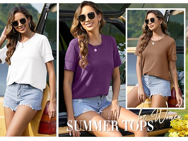 short sleeve tops for women