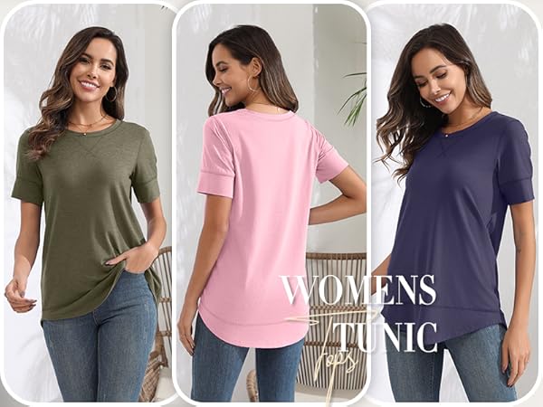 womens tops short sleeve