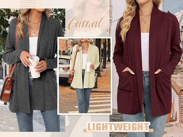 Long Sleeve Light weight Cardigan for women