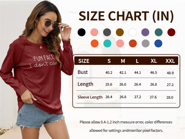 Women Crewneck Sweatshirt Raglan Long Sleeve Casual Pullover Tops