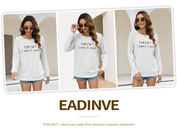 Women&#39;s Crewneck Sweatshirt Raglan Long Sleeve Casual Pullover Tops