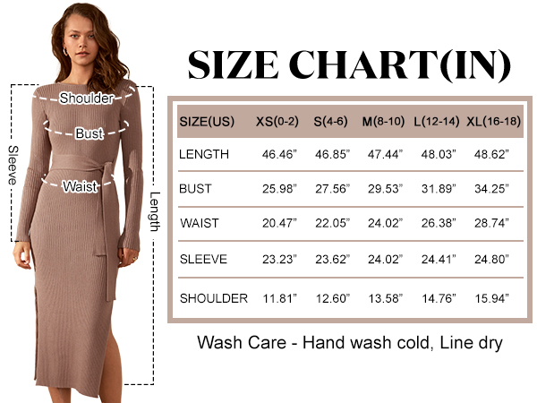 Caracilia Women''s Long Sleeve Sweater Dress