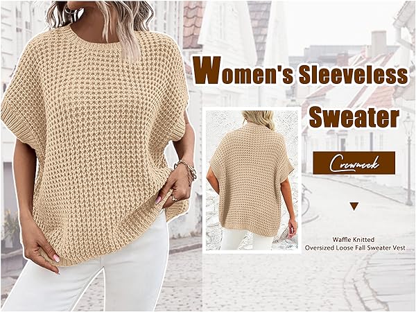 women sleeveless sweater 