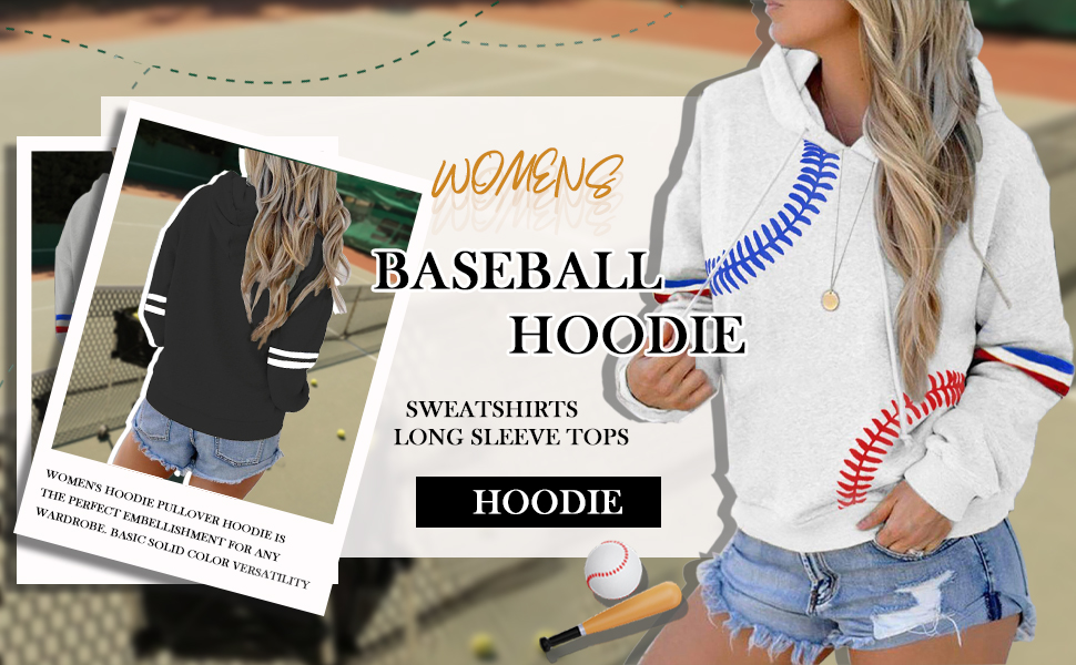 women baseball hoodie