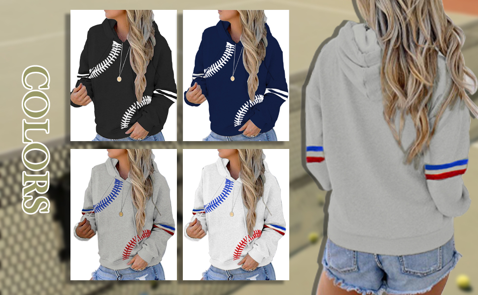 women baseball hoodie